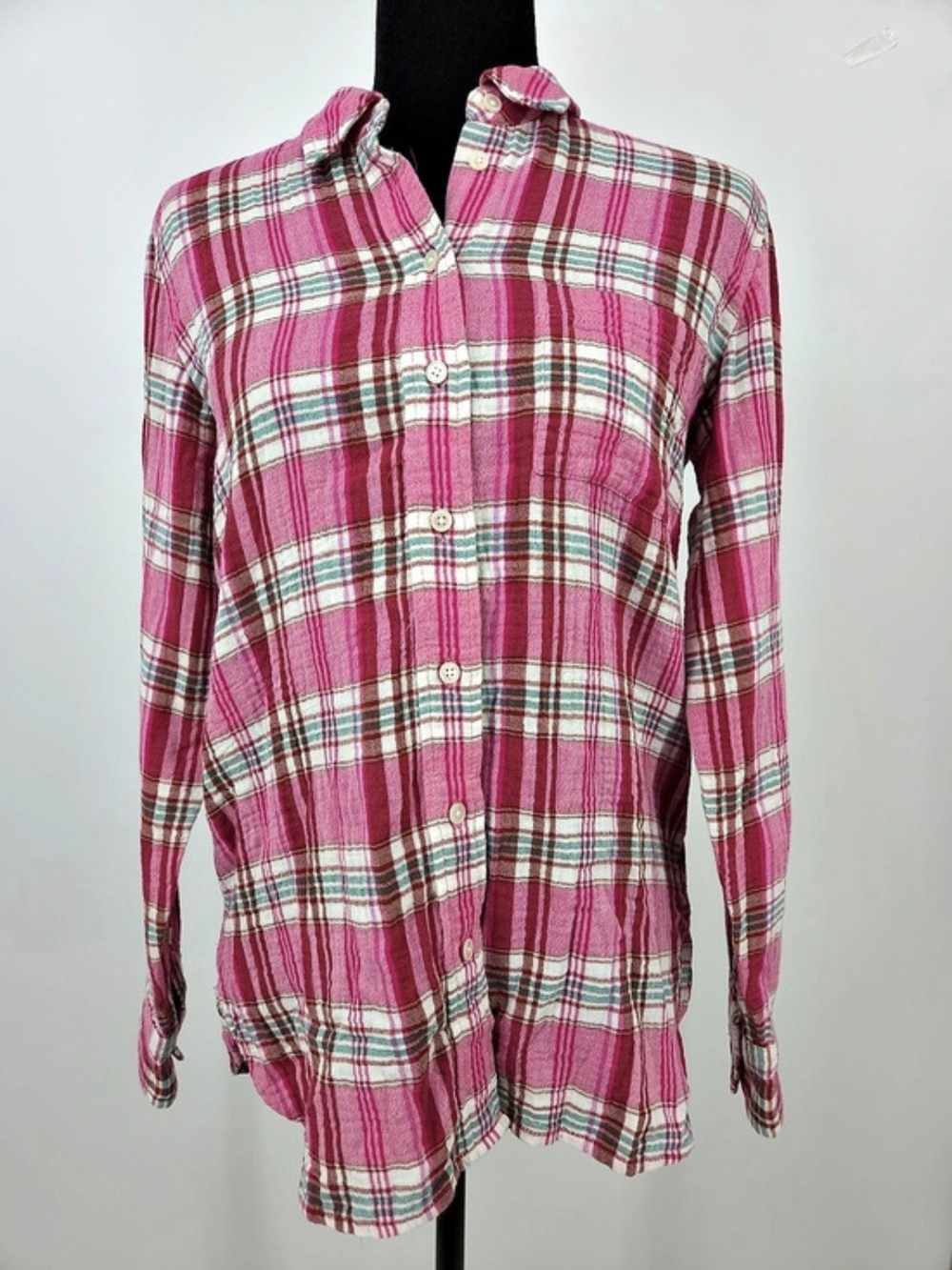 J.Crew Plaid Cotton Button Down Size XS Like New
